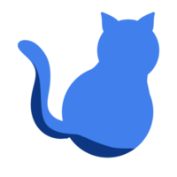 Little blue kitten png