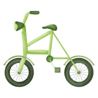 Green bicycle for save world png