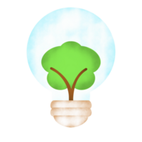 The tree in the light bulb png
