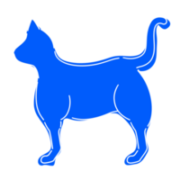 pequeno azul gatinho png