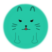 charmant chat visage png