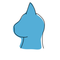 adorável gato face png