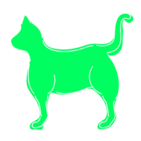 pequeño ligero verde gatito png