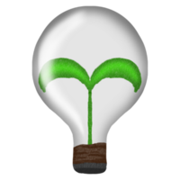 The tree in the light bulb png