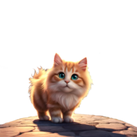 Majestic Cat on the Hill generative with AI png