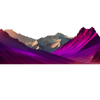 Montagne vue dans couleurs génératif avec ai png