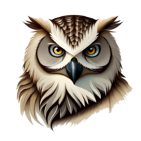 Charming Owl Bird generative with AI png