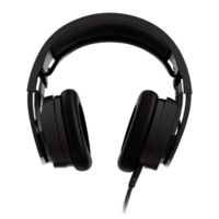 profesional estudio auriculares en negro generativo con ai png