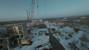 FPV drone flies through an abandoned building video