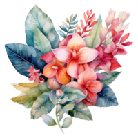 Aquarell botanisch Illustration auf transparent Hintergrund. generativ ai png