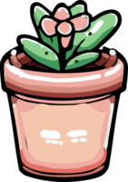 Potted flower png graphic clipart design