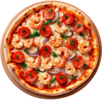 Top view pizza with . png