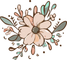 rustic flower png graphic clipart design