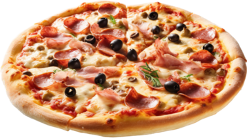 Pizza Seite Aussicht mit ai generiert. png