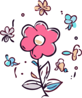 vaag bloem PNG grafisch clip art ontwerp