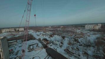 FPV drone flies through an abandoned building video