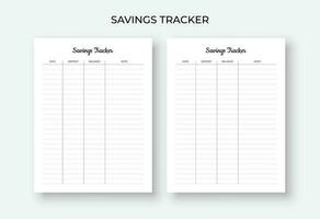 Savings challenge tracker vector