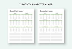 Monthly habit tracker, Habit Tracker logbook, Habit   Routine Tracker vector