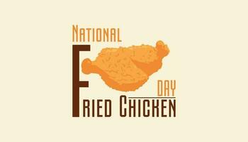 National fried chicken day illustration, Happy National Fried Chicken Day, July 06 vector