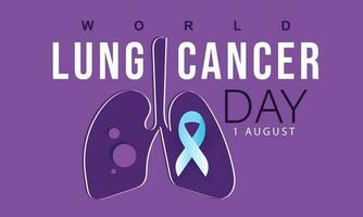 World Lung Cancer Day. background, banner, card, poster, template. Vector illustration.
