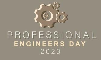 Professional Engineers Day. background, banner, card, poster, template. Vector illustration.
