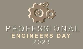 Professional Engineers Day. background, banner, card, poster, template. Vector illustration.