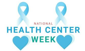 National health Center week august. background, banner, card, poster, template. Vector illustration.
