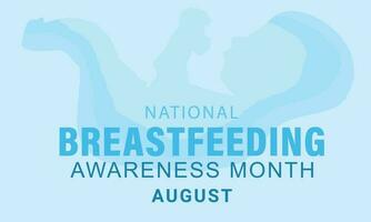 National Breastfeeding awareness month august. background, banner, card, poster, template. Vector illustration.