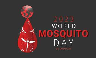 World Mosquito Day. background, banner, card, poster, template. Vector illustration.