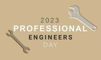 Professional Engineers Day. background, banner, card, poster, template. Vector illustration.