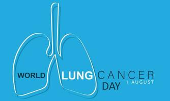 World Lung Cancer Day. background, banner, card, poster, template. Vector illustration.