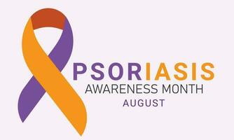 August is Psoriasis awareness month. background, banner, card, poster, template. Vector illustration.