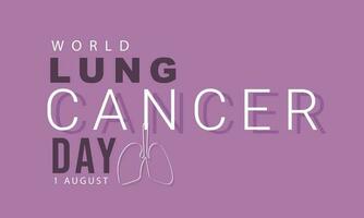 World Lung Cancer Day. background, banner, card, poster, template. Vector illustration.