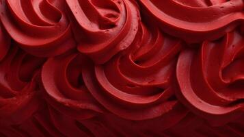 Red color velvet cream texture background. photo