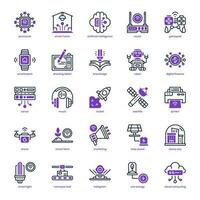 moderno tecnología icono paquete para tu sitio web diseño, logo, aplicación, y usuario interfaz. moderno tecnología icono mezclado línea y sólido diseño. vector gráficos ilustración y editable ataque.