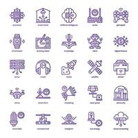 Modern Technology icon pack for your website design, logo, app, and user interface. Modern Technology icon basic line gradient design. Vector graphics illustration and editable stroke.