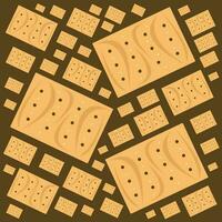 Sweet graham crackers vector illustration for graphic design and decorative element