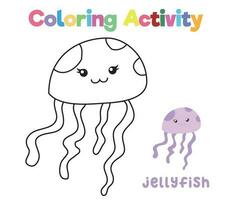 Coloring animal worksheet page. Fun activity for kids. Educational printable coloring worksheet. Coloring activity for children. Vector illustration.