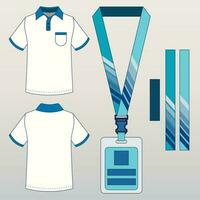 Shirt Uniform ID Template mock up vector