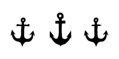 Anchor. Marine element. Vector illustration in black color