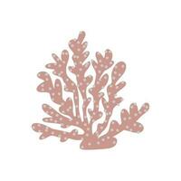 Coral. Underwater element. Vector illustration in scandinavian style. Sea ocean.