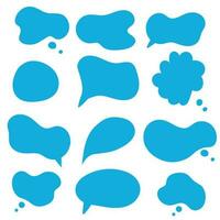 Empty speech bubble big set. Online chat clouds vector isolated on white background. Infographic elements for your design. Stock Vector Illustration