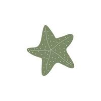 estrella de mar. atlántico estrella. marina animal vector ilustración en blanco antecedentes.