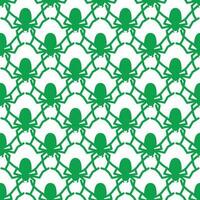 Spider vector seamless pattern on a white background. Insect pattern print on textiles, paper, wrapping paper theme