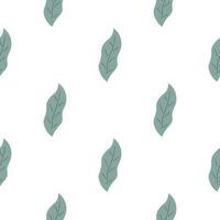 Leafs seamless pattern. Vector hand drawn botanical illustration. Pretty scandi style for fabric, textile, wallpaper. Digital paper in white background