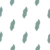 Leafs seamless pattern. Vector hand drawn botanical illustration. Pretty scandi style for fabric, textile, wallpaper. Digital paper in white background