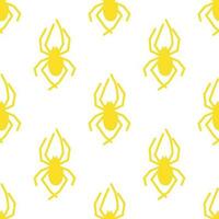 Spider vector seamless pattern on a white background. Insect pattern print on textiles, paper, wrapping paper theme