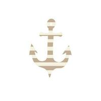 Anchor. Marine element. Vector illustration in scandinavian style.