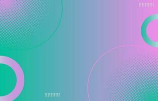 Pastel gradient abstract background with halftone and circle shapes vector