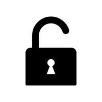 Illustration of unlock icon vector